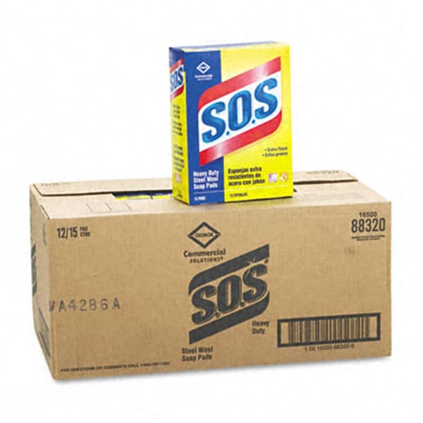 Clorox S.O.S Steel Wool Soap Pad, 180PK 88320CT - main